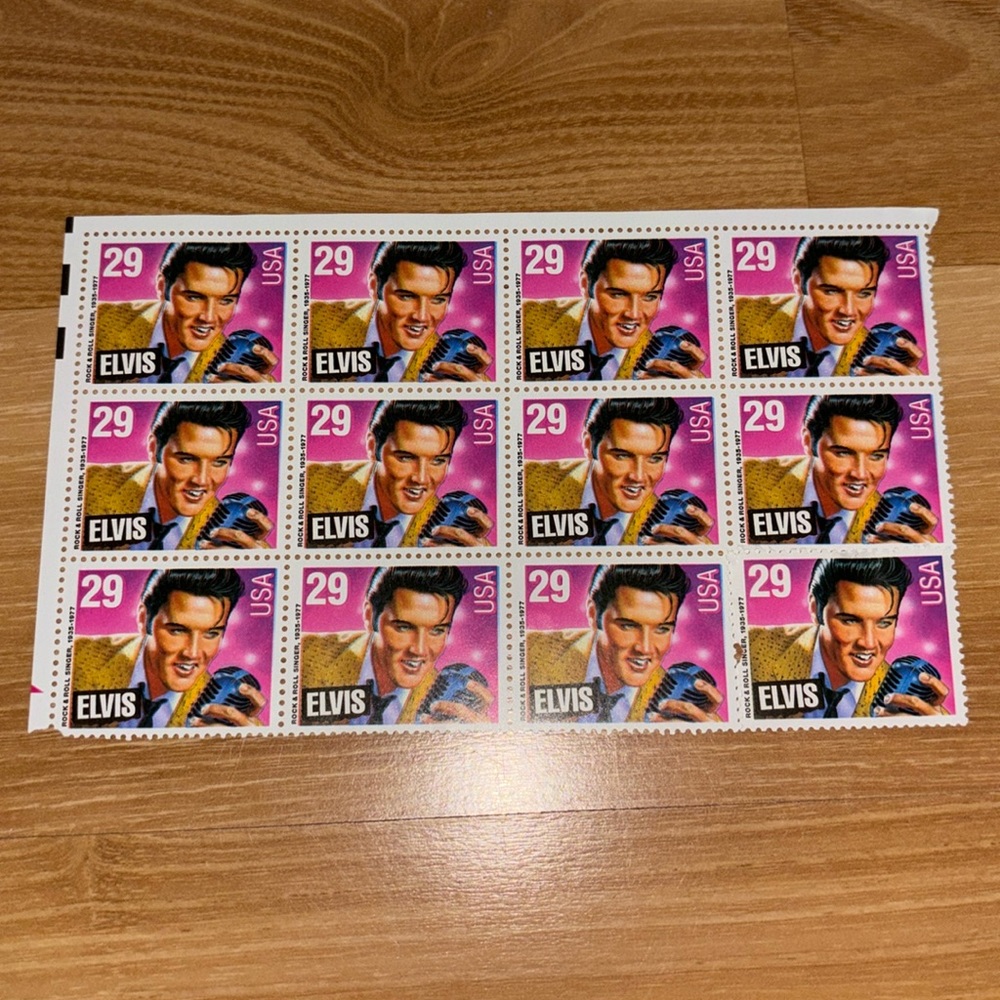 12 Elvis stamps